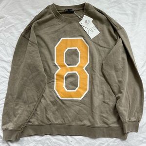 NWT Zara number 8 crewneck